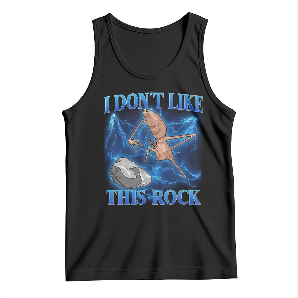 Marcus The Worm Meme Tank Top I Don't Like This Rock Bootleg TS10 Black Print Your Wear