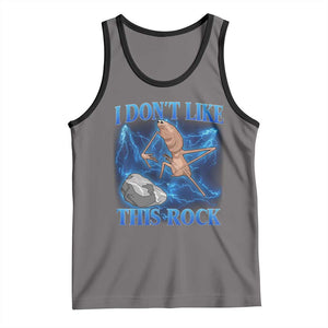 Marcus The Worm Meme Tank Top I Don't Like This Rock Bootleg TS10 Deep Heather Black Print Your Wear