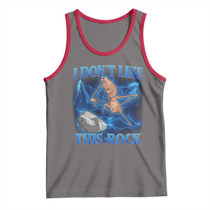 Marcus The Worm Meme Tank Top I Don't Like This Rock Bootleg TS10 Deep Heather Red Print Your Wear