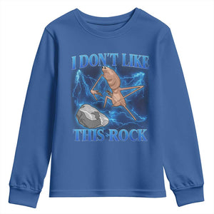 Marcus The Worm Meme Youth Sweatshirt I Don't Like This Rock Bootleg TS10 Royal Blue Print Your Wear