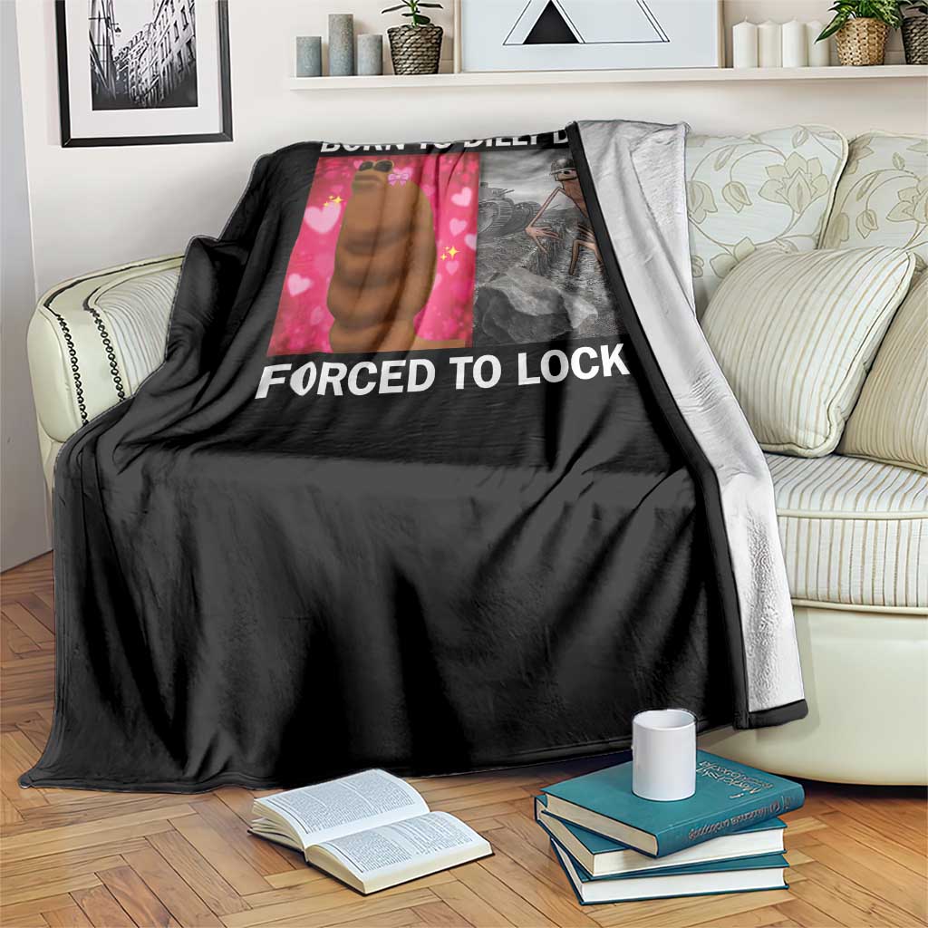 Marcus The Worm Meme Throw Blanket Born To Dilly Dally Forced To Lock In Funny Cute Brainrot TS10 Print Your Wear