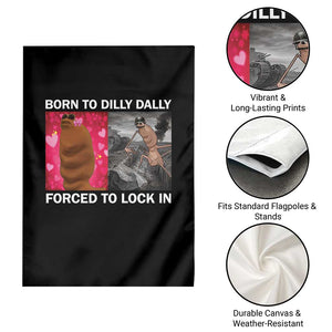 Marcus The Worm Meme Garden Flag Born To Dilly Dally Forced To Lock In Funny Cute Brainrot TS10 Print Your Wear
