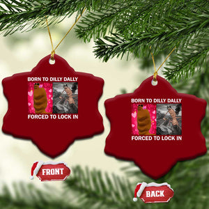 Marcus The Worm Meme Ceramic Ornament Born To Dilly Dally Forced To Lock In Funny Cute Brainrot TS10 Print Your Wear