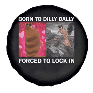 Marcus The Worm Meme Spare Tire Cover Born To Dilly Dally Forced To Lock In Funny Cute Brainrot TS10 Print Your Wear