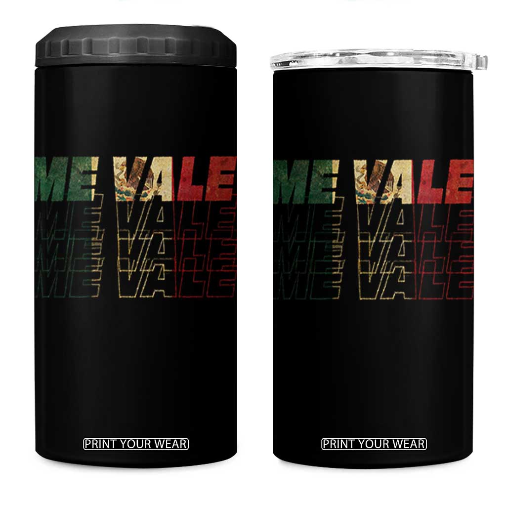 Me Vale Mexican Flag 4 in 1 Can Cooler Tumbler Sarcastic Saying Latino Spanish Slang TS10 One Size: 16 oz Black Print Your Wear