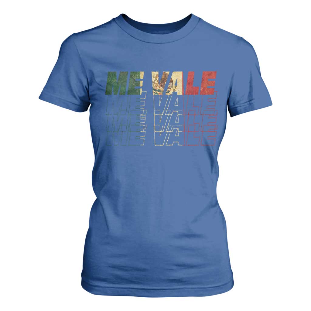 Me Vale Mexican Flag T Shirt For Women Sarcastic Saying Latino Spanish Slang TS10 Royal Blue Print Your Wear