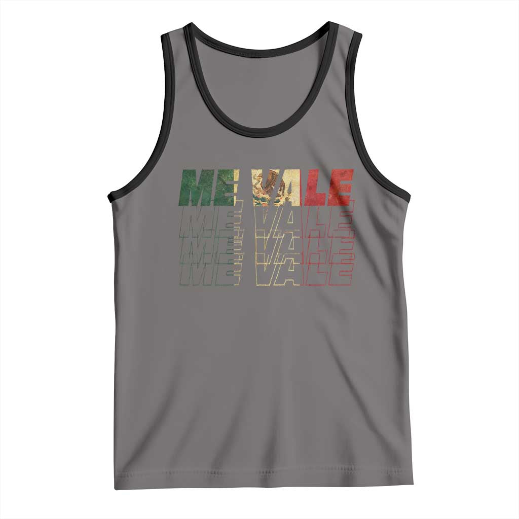 Me Vale Mexican Flag Tank Top Sarcastic Saying Latino Spanish Slang TS10 Deep Heather Black Print Your Wear