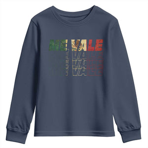 Me Vale Mexican Flag Youth Sweatshirt Sarcastic Saying Latino Spanish Slang TS10 Navy Print Your Wear