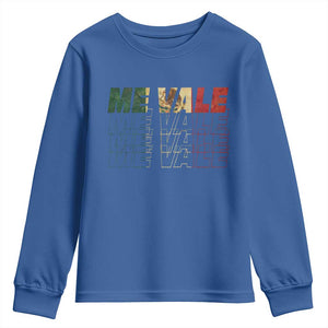Me Vale Mexican Flag Youth Sweatshirt Sarcastic Saying Latino Spanish Slang TS10 Royal Blue Print Your Wear