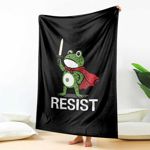 Resist Frog With Sword Throw Blanket No Kings Portland Protest TS10 Print Your Wear