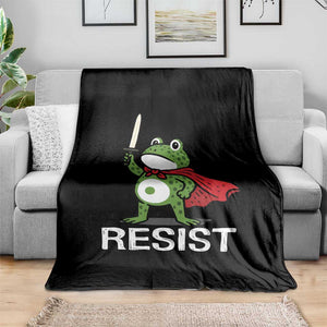 Resist Frog With Sword Throw Blanket No Kings Portland Protest TS10 Print Your Wear