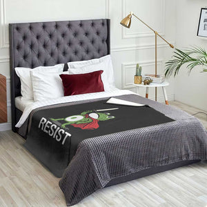Resist Frog With Sword Throw Blanket No Kings Portland Protest TS10 Print Your Wear