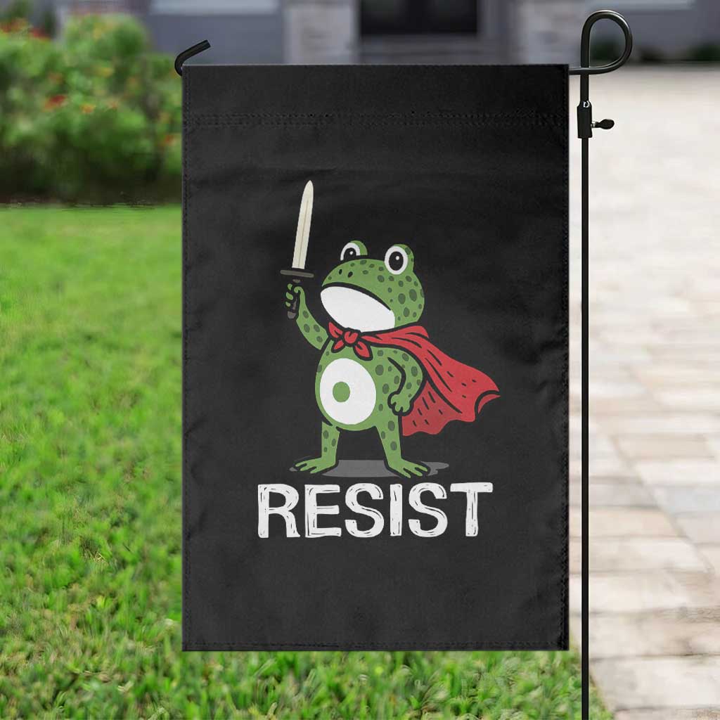 Resist Frog With Sword Garden Flag No Kings Portland Protest TS10 Print Your Wear