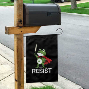 Resist Frog With Sword Garden Flag No Kings Portland Protest TS10 Print Your Wear