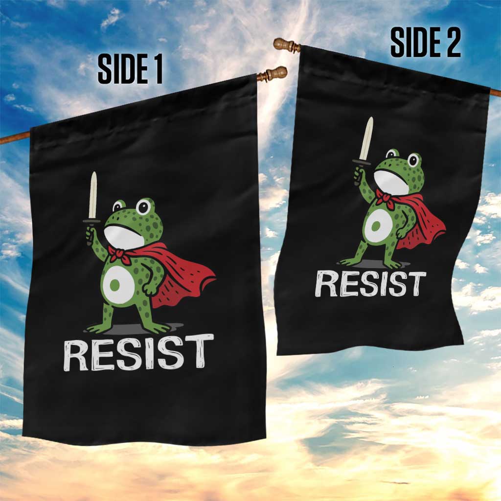 Resist Frog With Sword Garden Flag No Kings Portland Protest TS10 Print Your Wear