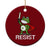 Resist Frog With Sword Ceramic Ornament No Kings Portland Protest - Print Your Wear