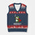 Resist Frog With Sword V-Neck Knit Sweater Vest No Kings Portland Protest - Print Your Wear