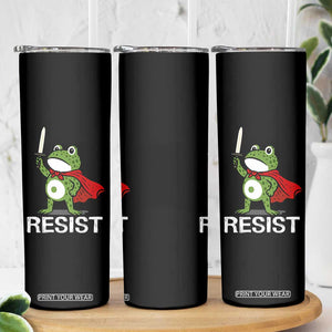 Resist Frog With Sword Skinny Tumbler No Kings Portland Protest TS10 Print Your Wear