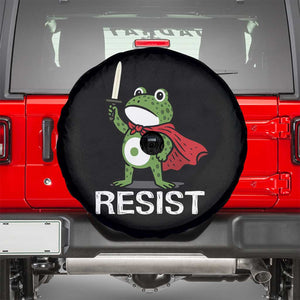Resist Frog With Sword Spare Tire Cover No Kings Portland Protest TS10 Black Print Your Wear
