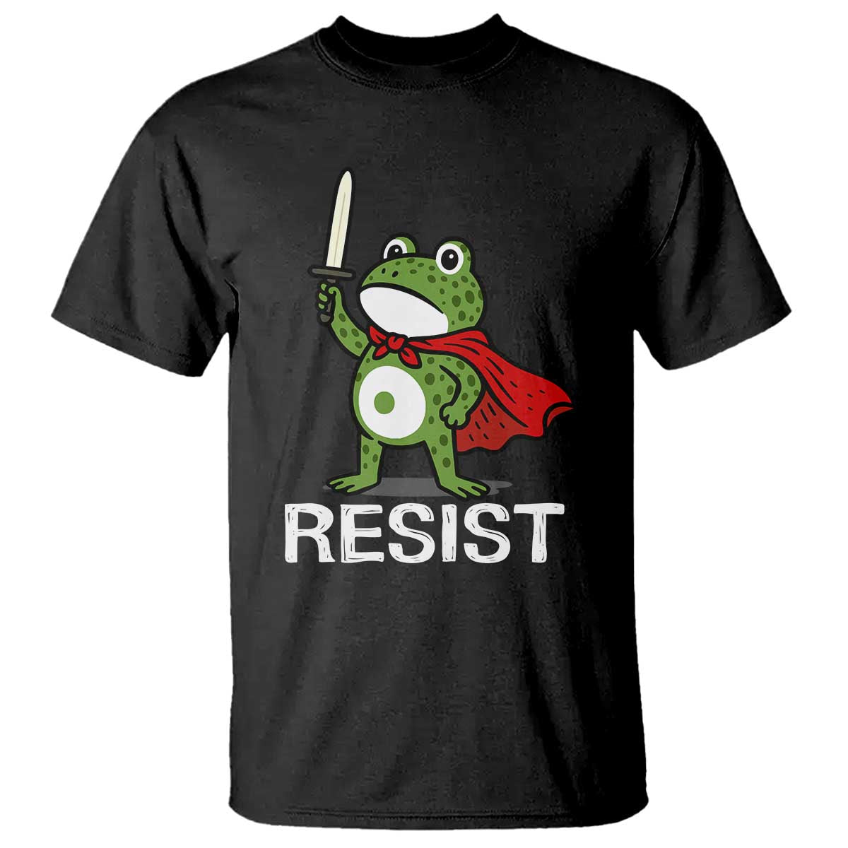 Resist Frog With Sword T Shirt No Kings Portland Protest TS10 Black Print Your Wear