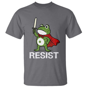 Resist Frog With Sword T Shirt No Kings Portland Protest TS10 Charcoal Print Your Wear