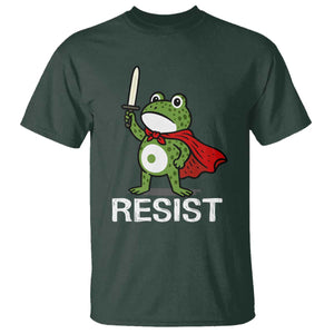 Resist Frog With Sword T Shirt No Kings Portland Protest TS10 Dark Forest Green Print Your Wear
