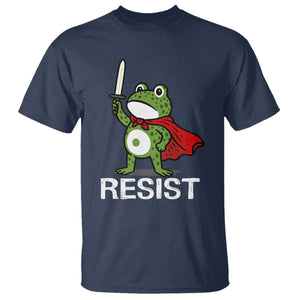 Resist Frog With Sword T Shirt No Kings Portland Protest TS10 Navy Print Your Wear