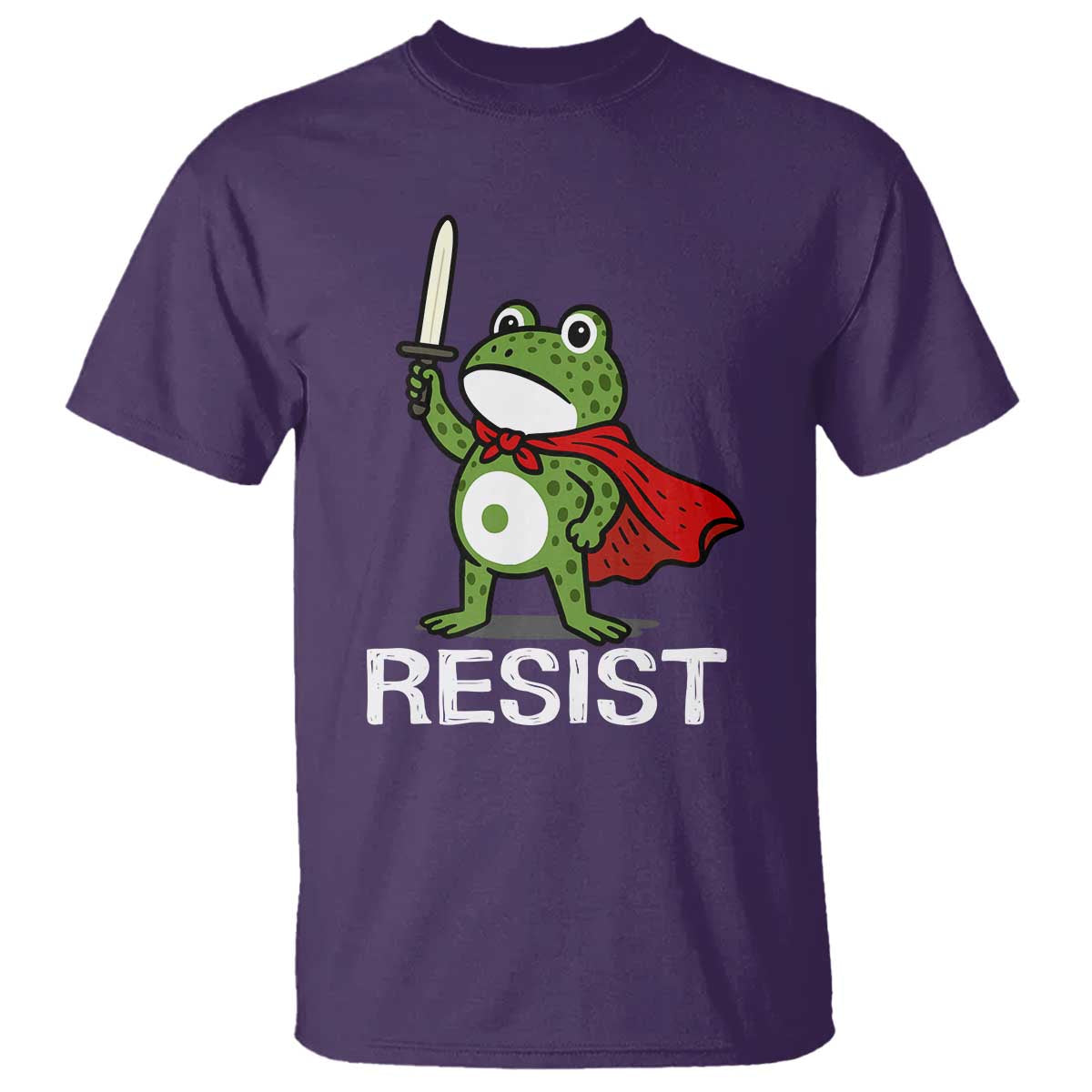 Resist Frog With Sword T Shirt No Kings Portland Protest TS10 Purple Print Your Wear