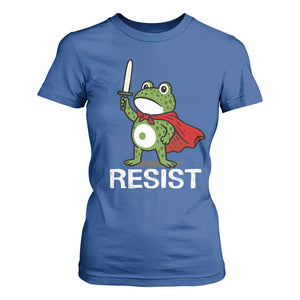 Resist Frog With Sword T Shirt For Women No Kings Portland Protest TS10 Royal Blue Print Your Wear