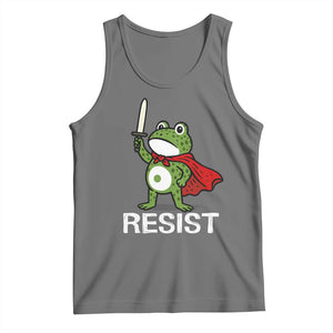 Resist Frog With Sword Tank Top No Kings Portland Protest TS10 Black Heather Print Your Wear