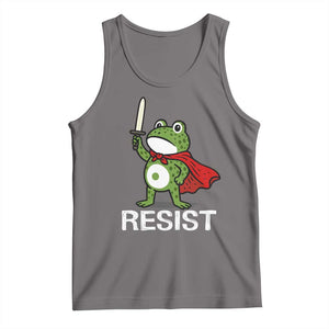 Resist Frog With Sword Tank Top No Kings Portland Protest TS10 Deep Heather Print Your Wear