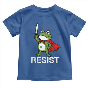 Resist Frog With Sword Toddler T Shirt No Kings Portland Protest TS10 Royal Blue Print Your Wear