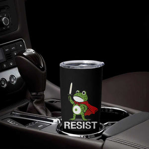Resist Frog With Sword Tumbler Cup No Kings Portland Protest TS10 Print Your Wear