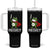 Resist Frog With Sword Tumbler With Handle No Kings Portland Protest TS10 One Size: 40 oz Black Print Your Wear