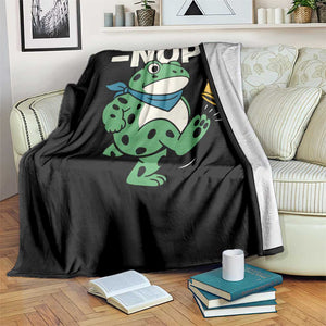 No Kings in America Portland Frog Throw Blanket Funny Political Meme TS10 Print Your Wear