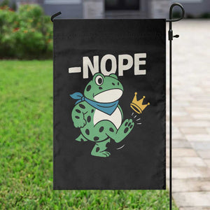 No Kings in America Portland Frog Garden Flag Funny Political Meme TS10 Print Your Wear