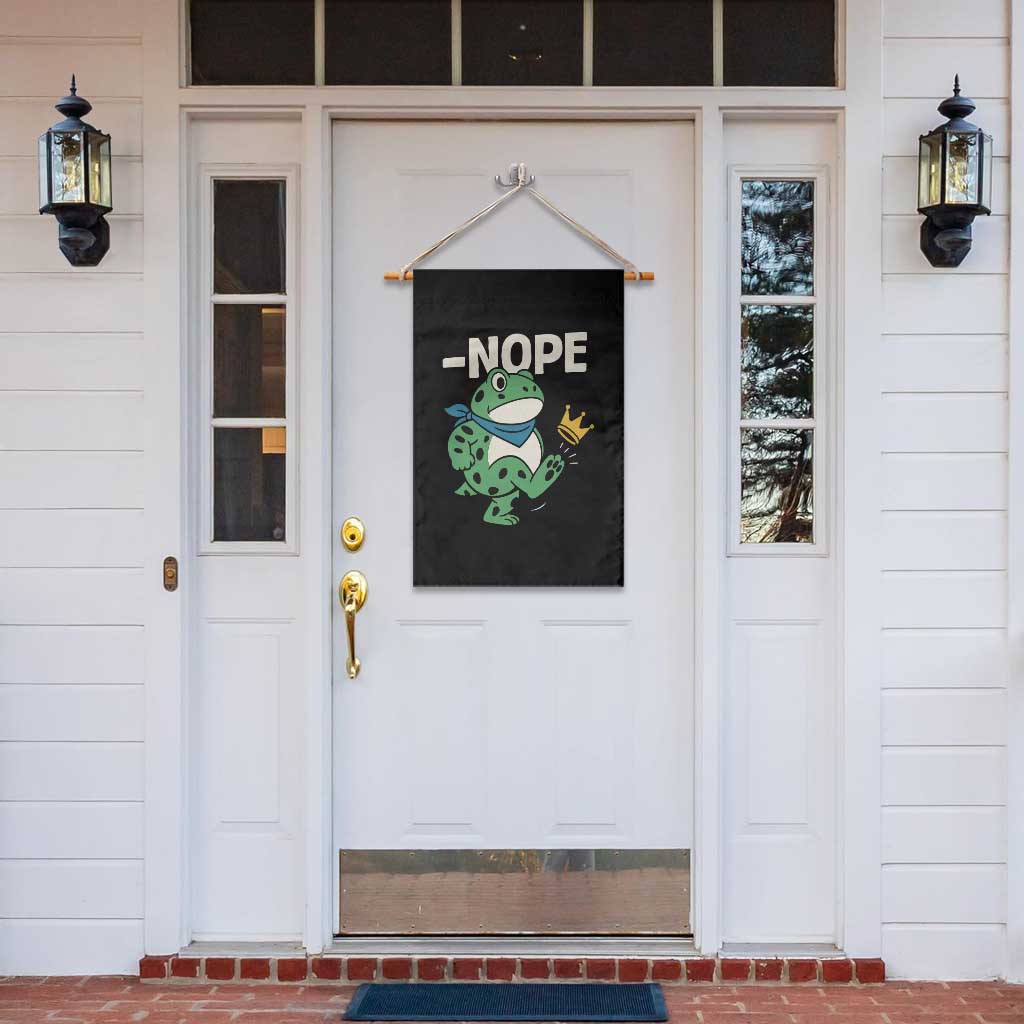 No Kings in America Portland Frog Garden Flag Funny Political Meme TS10 Print Your Wear