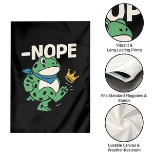 No Kings in America Portland Frog Garden Flag Funny Political Meme TS10 Print Your Wear