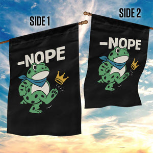 No Kings in America Portland Frog Garden Flag Funny Political Meme TS10 Print Your Wear