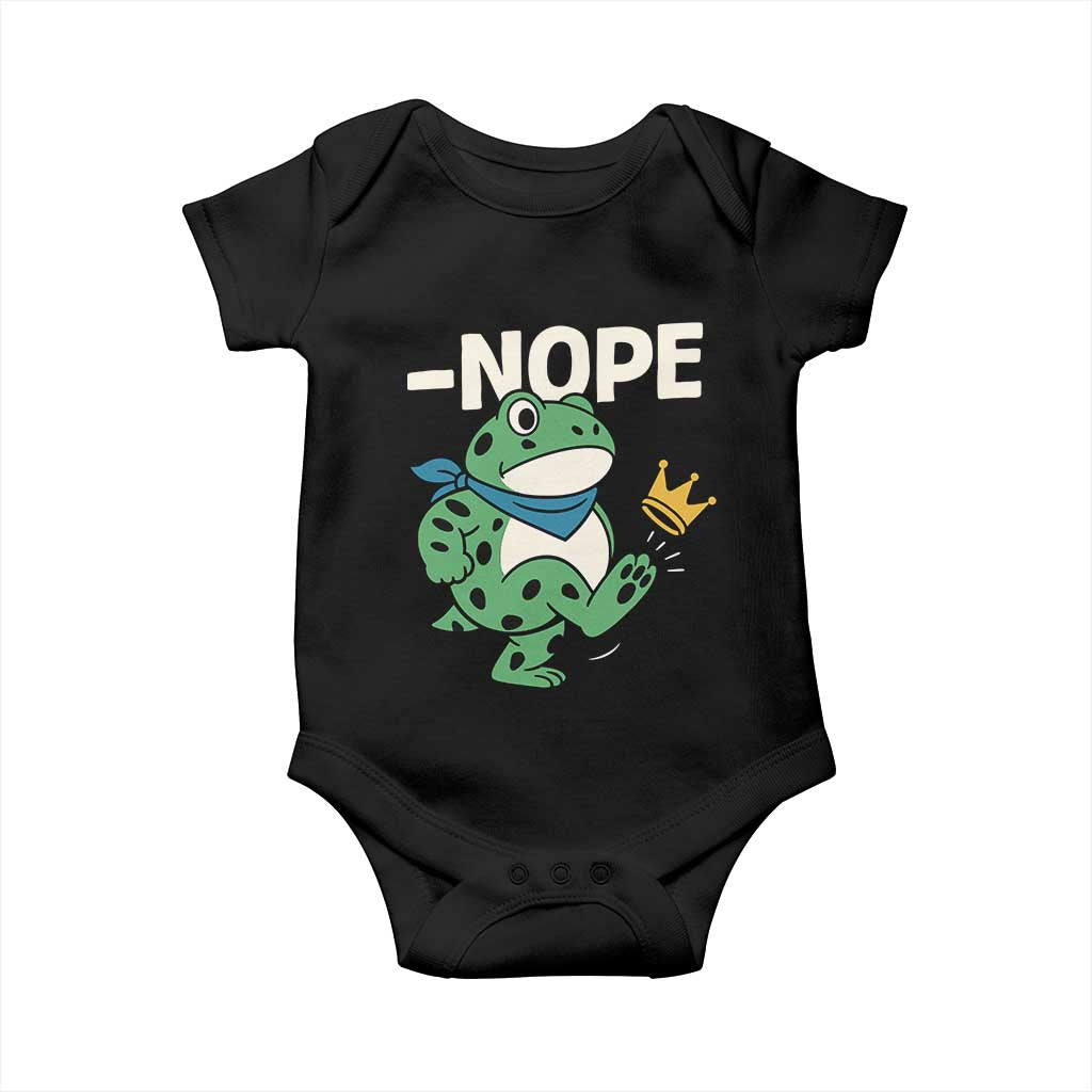 No Kings in America Portland Frog Baby Onesie Funny Political Meme TS10 Black Print Your Wear