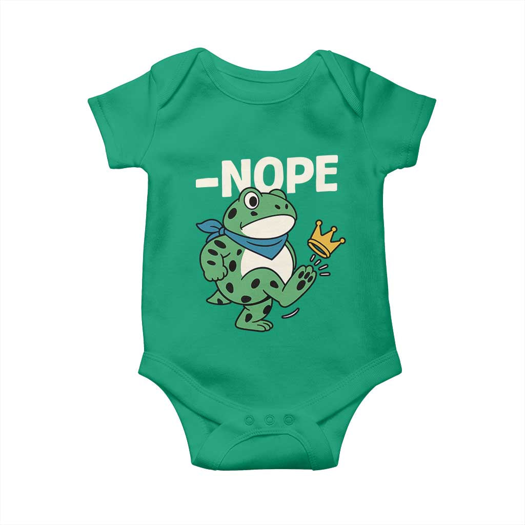 No Kings in America Portland Frog Baby Onesie Funny Political Meme TS10 Irish Green Print Your Wear