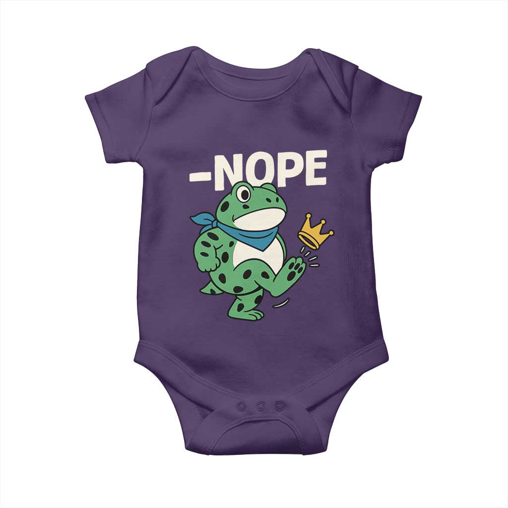 No Kings in America Portland Frog Baby Onesie Funny Political Meme TS10 Purple Print Your Wear