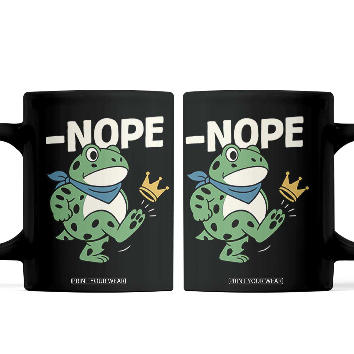 No Kings in America Portland Frog Coffee Mug Funny Political Meme TS10 Black Print Your Wear