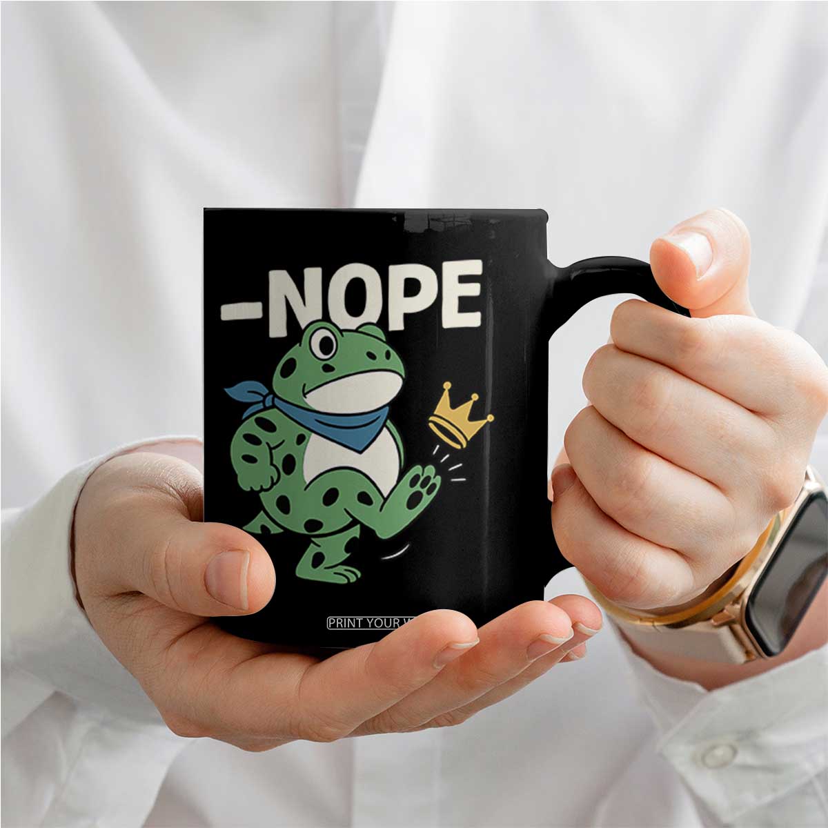 No Kings in America Portland Frog Coffee Mug Funny Political Meme TS10 Print Your Wear