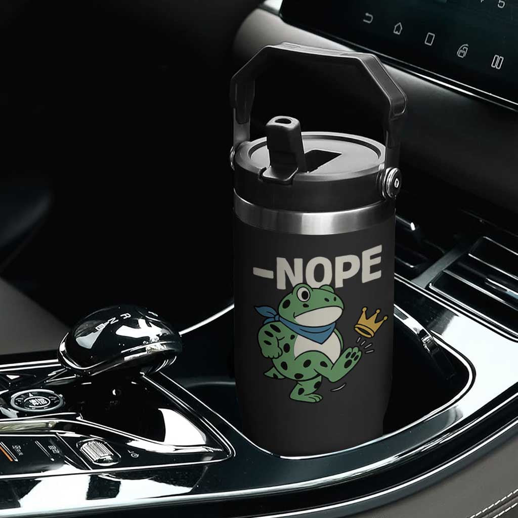 No Kings in America Portland Frog Flip Straw Tumbler Funny Political Meme TS10 Print Your Wear