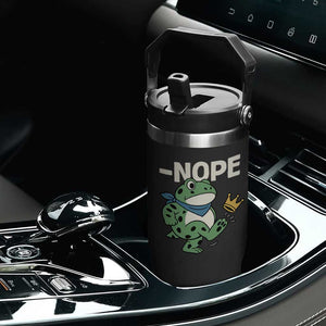 No Kings in America Portland Frog Flip Straw Tumbler Funny Political Meme TS10 Print Your Wear