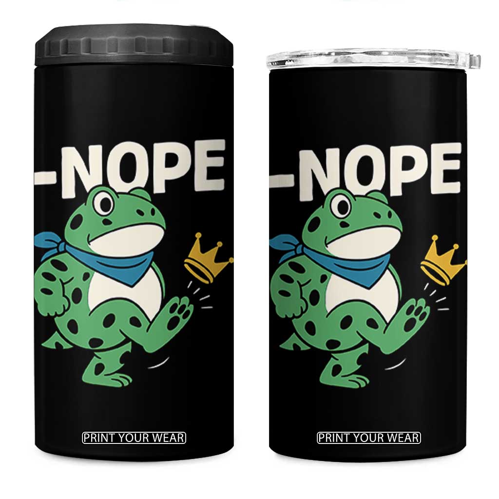 No Kings in America Portland Frog 4 in 1 Can Cooler Tumbler Funny Political Meme TS10 One Size: 16 oz Black Print Your Wear