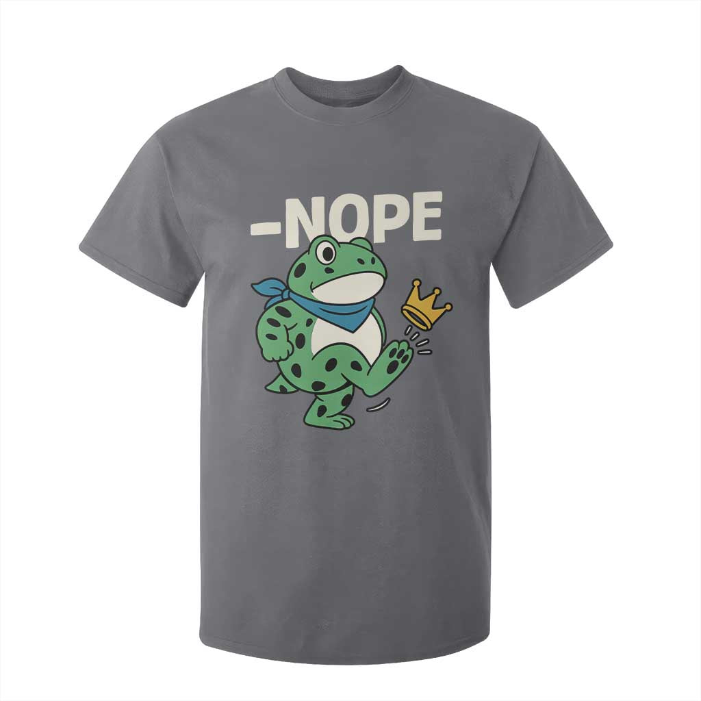 No Kings in America Portland Frog T Shirt For Kid Funny Political Meme TS10 Charcoal Print Your Wear
