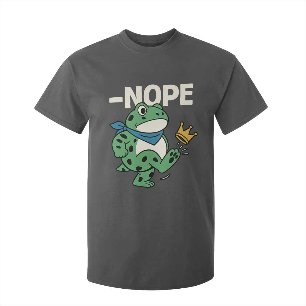 No Kings in America Portland Frog T Shirt For Kid Funny Political Meme TS10 Dark Heather Print Your Wear