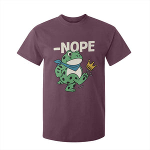 No Kings in America Portland Frog T Shirt For Kid Funny Political Meme TS10 Maroon Print Your Wear